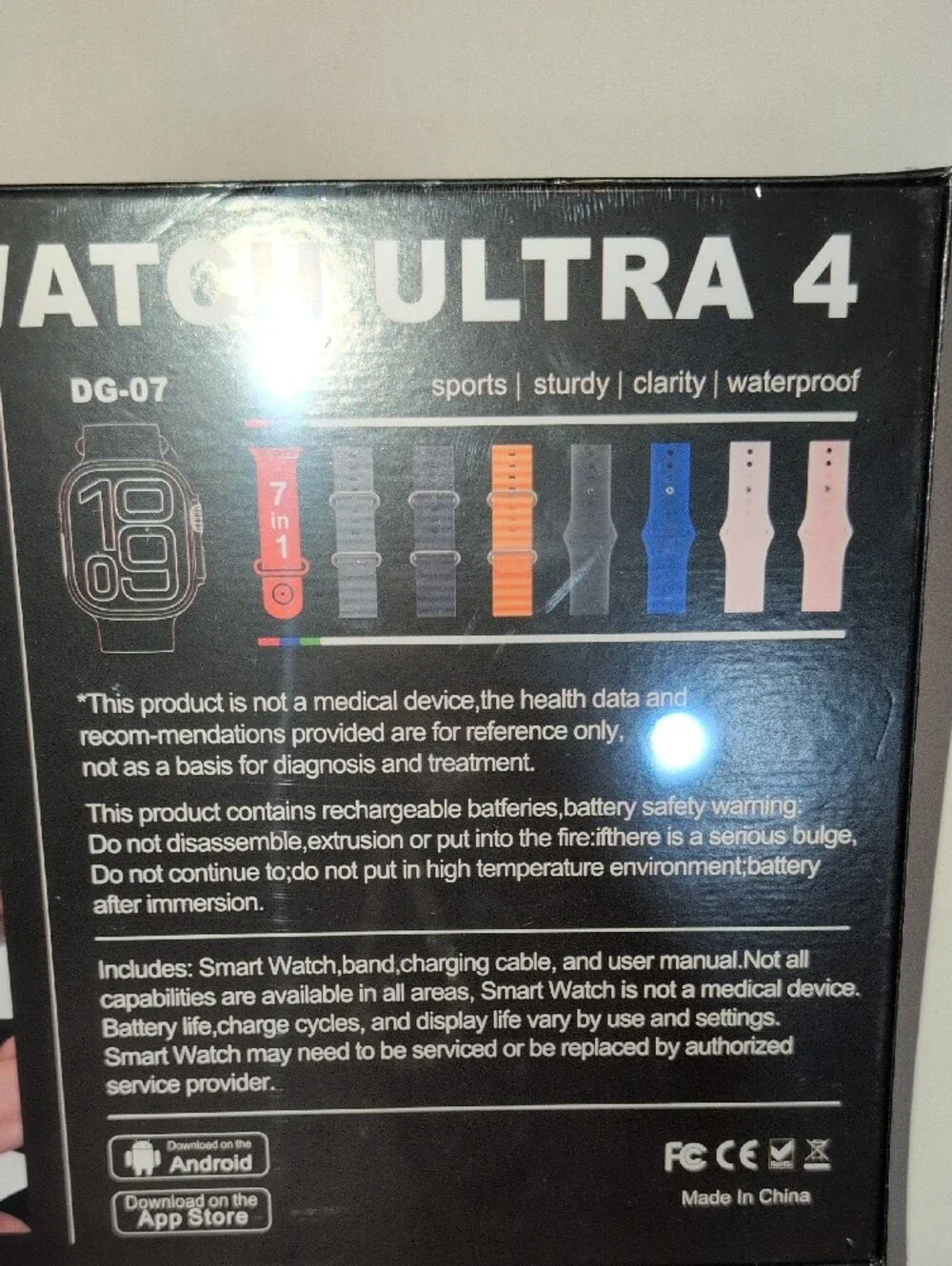 NIB New Watch Ultra 4 Smart Watch Combo - 7 In 1 Bands Set